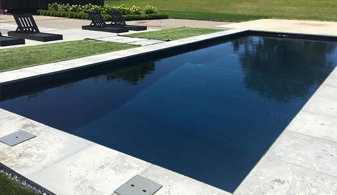 Leisure Pools The Grand rectangular fiberglass pool deep end stunning finish by Leisure Pools Beaufort
