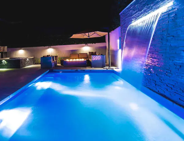Enhancements_SubHeader-Style-Be-The-Star-Inground-Pool-Equipment-2 Sheers add a curtain of water to your pool, customized with LED lighting.